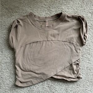 FP movement by Free People Beige Crop Top! Size Large.